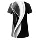 thumbnail image 3 of Blusas de Manga Corta para las Mujeres Botón Impreso Cuello Redondo Top Casual, Blusas para las Mujeres Casual, 3 of 5