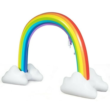 Rainbow Inflatable Water Park Toy - Splash Pad for Kids, Durable & Easy to Inflate, Perfect for Backyard Summer Fun