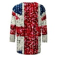 thumbnail image 5 of Union Jack Flag Shirts for Womens Fashion UK United Kingdom Flag Tshirts Great Britain British Women Girl T-Shirt 3/4 Sleeve Summer Tops Casual Dressy Tunic Round Neck Tee Going Out Blouse, 5 of 5