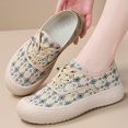 thumbnail image 7 of XIMIN Women's Printed Wide Toe Box Shoes New Soft-Soled Lightweight Casual Canvas lace-up Breathable One-Pedal Cloth Shoes Fashion Sneakers, 7 of 7