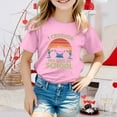 thumbnail image 2 of WEIYLL T-Shirts pour Filles Lettre Voiture École Décontracté Imprimé Col Rond Manches Courtes Amples Sorties Hauts pour 10-11 Ans, 2 of 4