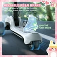 thumbnail image 3 of iScooter Electric Scooter for Kids 3+, 3-Wheels 70W Motor Escooter & Light-Up Wheels and Pedal, Foldable & Height Adjustable Toddler Motorized Scooters, E-Scooter for Girls Boys(White), 3 of 9