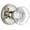 Polished Nickel, variant on Grandeur Bordeaux Crystal Door Knob with Georgetown Plate