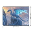thumbnail image 2 of Area Rugs For Living Room Decor - Winter Ice Mountain White Dragon Soft Anti Slip Throw Washable Rugs 5x7 For Bedroom, Indoor Carpet For Bedroom Living Room 80x58In, 2 of 7