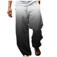 thumbnail image 2 of Wyongtao Men's Cargo Pant Sweatpants Loose Fit Drawstring Tie-dye Pants Joggers for Men with Pockets,Black L, 2 of 5