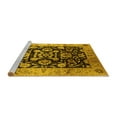 thumbnail image 2 of Ahgly Company Machine Washable Indoor Round Oriental Yellow Traditional Area Rugs, 7' Round, 2 of 4