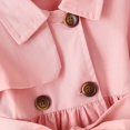 thumbnail image 6 of TAIAOJING Kids Girls' Boys' Jacket Autumn Toddler Baby Girls Long Sleeve Lapel Solid Color Double Belt Windproof Coat Coats Windbreaker Casual Outerwear Jackets Peacoats 18-24 Months, 6 of 9
