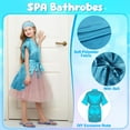 thumbnail image 3 of Kit de fiesta de spa Homewarm, 122 unidades, azules, para niñas, con batas de satén, 3 of 8