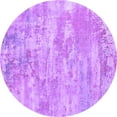 thumbnail image 1 of Ahgly Company Indoor Round Oriental Purple Industrial Area Rugs, 4' Round, 1 of 4
