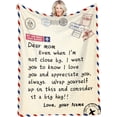 thumbnail image 1 of LHSHID Custom Blanket for Mom Personalized to My Mom from Daughter Son Letter Throw Blanket for Couch Bed Sofa Mothers Day Birthday Gifts 30"x40", 1 of 6