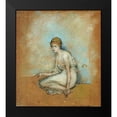 thumbnail image 2 of Whistler, James McNeill 15x16 Black Modern Framed Museum Art Print Titled - A Seated Figure 1870, 2 of 5