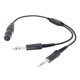 thumbnail image 1 of Cable adaptador de auriculares de 5 pines Cable de auriculares de aviación Montaje fácil de instalar Fácil de usar Durable para enchufe XLR a GA, 1 of 8