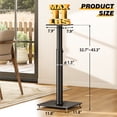 thumbnail image 3 of RTVR Pair of Speaker Stands Height Adjustable 32.7-43.3 Inch, 360° Rotation Top Plate with 2 Styles Feet & Cable Management, 3 of 9