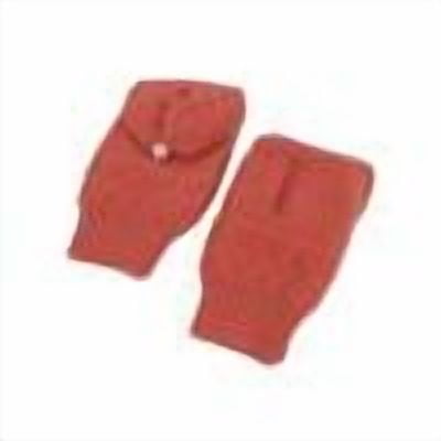 SuTry Women's Convertible Knitted Gloves with Mitten Cover Solid Color Warm Finger Protection for Cold Weather Allowing Finger Dexterity(Orange,Free Size)