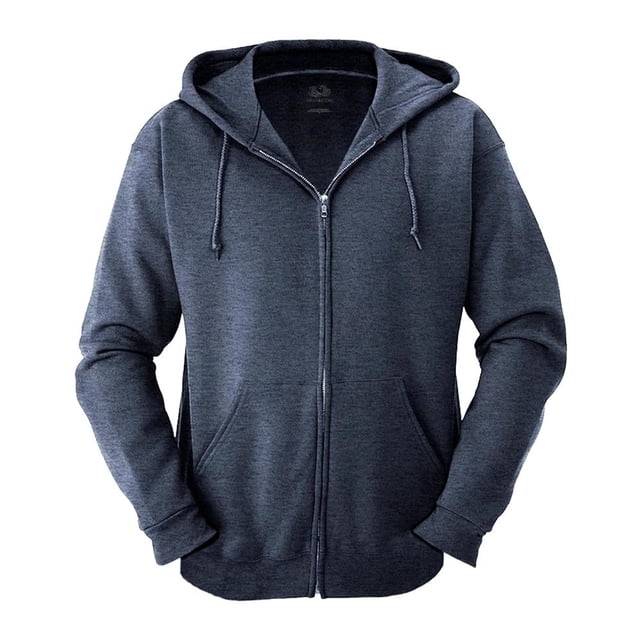 Sudadera Fruit of the Loom Talla EG con Cierre Gris Oscuro