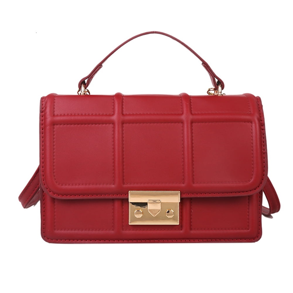 Purses and Handbags for Women Top Handle Satchel Tote Bag with Compartments,red