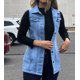 thumbnail image 3 of Chaleco Largo de mezclilla para dama Living Style CHL21, 3 of 3