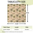thumbnail image 2 of Beige Sunflower Small Flower Pattern Square Fitted Tablecloth with Elastic Edge,Square Table Cover,Washable Elastic Table Cover for Home Kitchen Party Decor 34"x34", 2 of 6