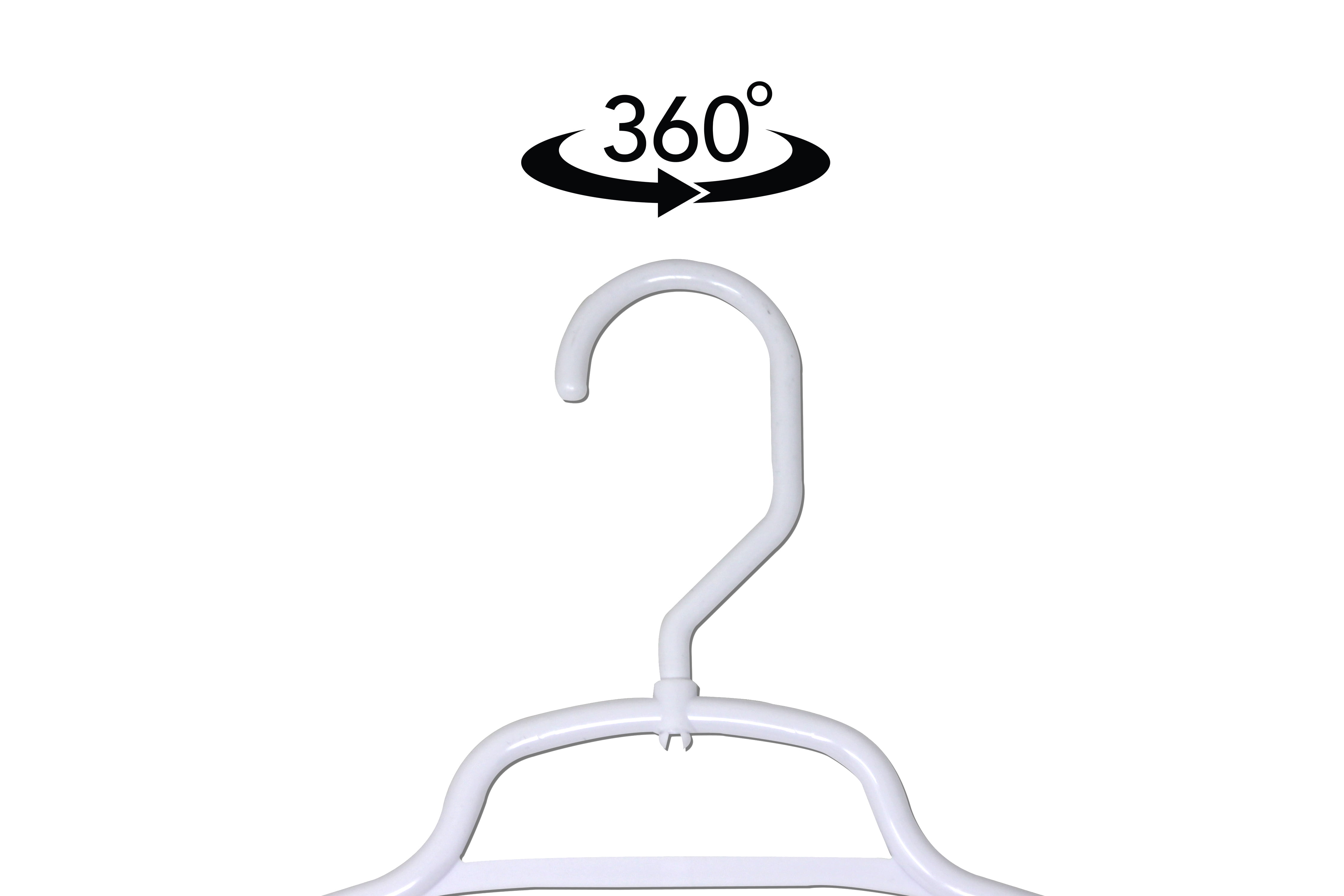 Mainstays Non-Slip Clothes Hangers, 10 Pack, White, Durable