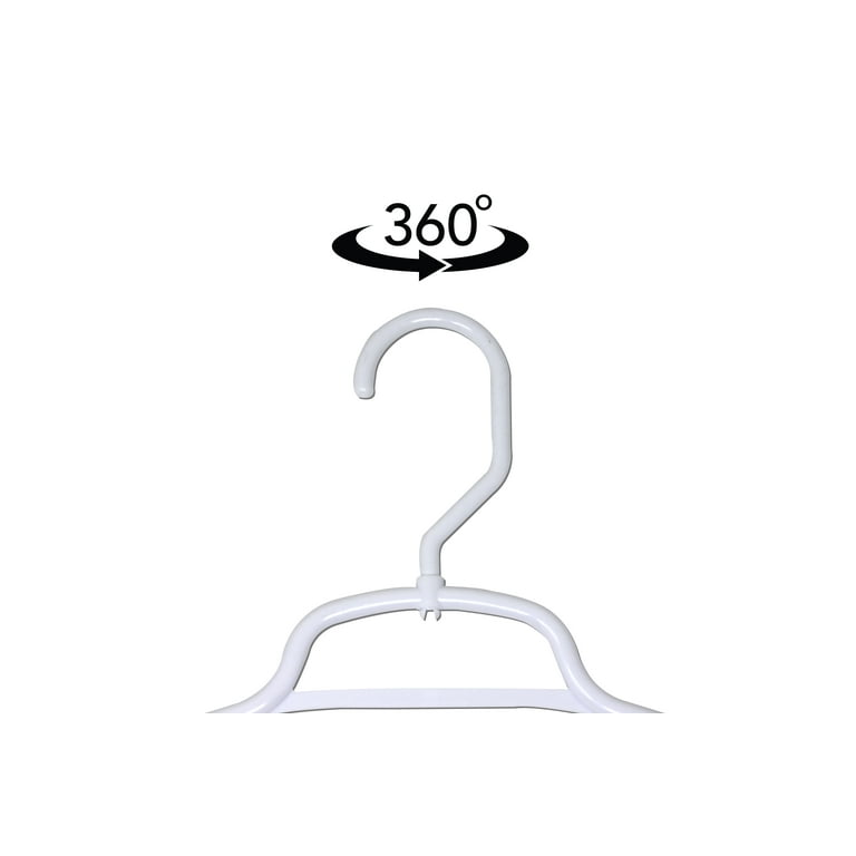 Mainstays Clothing Hangers, 50 Pack, White, Durable Plastic 