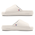thumbnail image 2 of Unisex ISlide Cream Philadelphia 76ers Minimalistic Motive Slide Sandals, 2 of 5