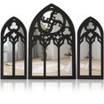 thumbnail image 2 of Pcapzz 3Pcs Gothic Mirror Arched Window Wall Mirror Set Gothic Wall Mirror Decor Cathedral Arched Mirror Decor Self-Adhesive Arched Wall Mirror for Indoor Entryway,A, 2 of 11