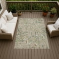 thumbnail image 3 of Addison Rugs Chantille Indoor/Outdoor Transitional Tropical Khaki Machine Washable Rectangle Rug, 5' x 7'6", 3 of 8