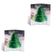 thumbnail image 1 of Yuarrent Navidad 3D Pop-up tarjeta de felicitación hecha a mano postal de cumpleaños con sobre boda vacaciones adultos Baby Shower DIY Verde 2Conjunto, 1 of 6