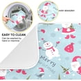 thumbnail image 2 of SKYSONIC Cute Christmas Santa Snowman Christmas Tree Dish Drying Mat for Kitchen Counter Foldable Absorbent Dish Drainer Farmhouse Dish Mats Drying Pad Dish Drainer Rack Mats for Counter 16x18, 2 of 6