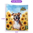 thumbnail image 5 of Pitbull Hello Summer Sunshine Sunflowers Spring Retro Vintage Quilt Blanket Terrier Dog Lover Cozy Comforter Throw Blanket - 00008, 5 of 5