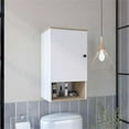 thumbnail image 2 of Atlin Designs Armoire à Pharmacie de Salle de Bain Moderne en Bois, Chêne Clair/blanc, 2 of 6