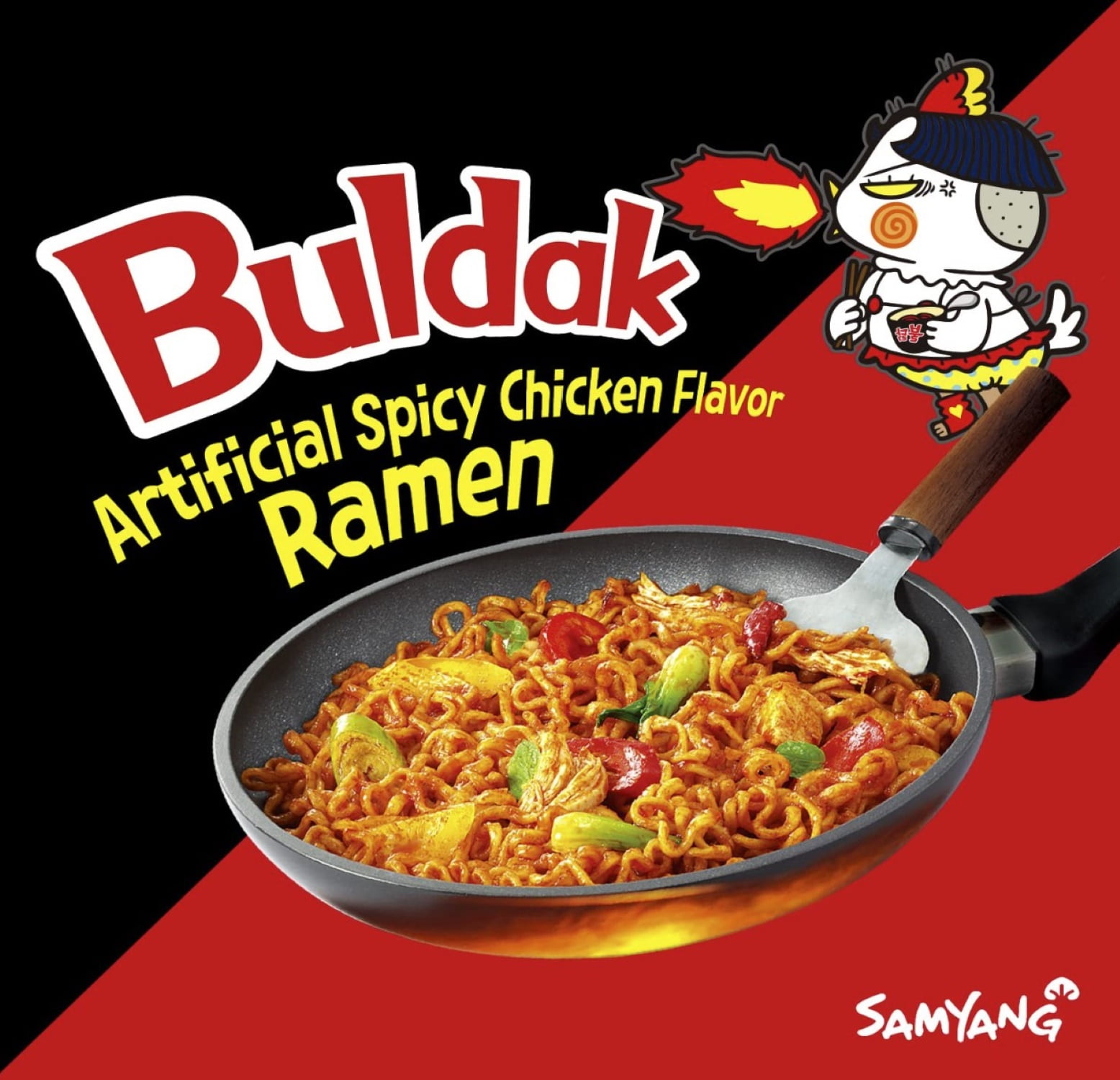 SamYang Buldak Hot Chicken Flavor Ramen; Original Spicy Flavor; 5 Packs of  Noodles 