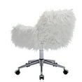 thumbnail image 3 of Tookss Makeup Vanity Chair Home Office ChairChair With Silver Chrome Castors Modern FauxArm Chair Accent Chair For Living Room Bedroom Makeup Dressing Vanity, 3 of 7