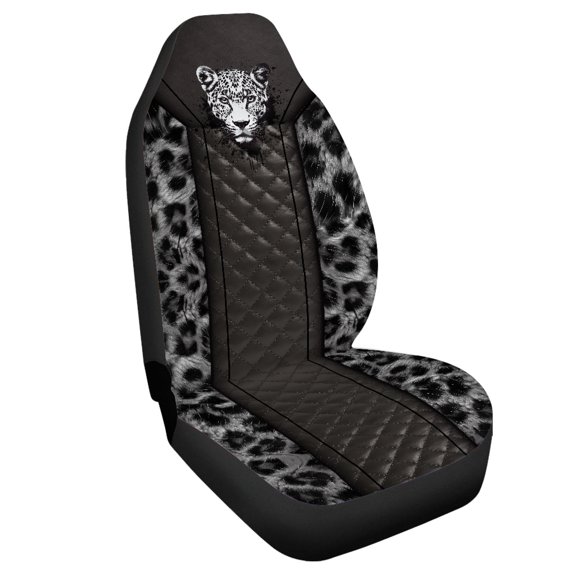 chaqlin Car Seat Cover Long Lasting Polyester, Compatible with Car Interior, Fit for Suv Truck, Leopard Print Design