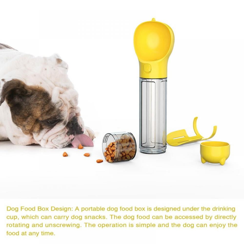 Portable Dog Food Feeder, Poop Scoop, Water Dispenser 4 in 1 Dog