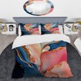 thumbnail image 2 of Designart "River of Pink and Gold Liquid Ink" Abstract Liquid ink Bedding Covert Set - Abstract Pink Modern Bed Set With 2 Shams, 2 of 5