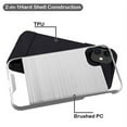 thumbnail image 3 of Kaleidio Case For Apple iPhone 11 (6.1") [Brushed Metal Texture] Slim Fit Hybrid Armor [Shockproof] Protective TPU Lightweight 2-Piece Cover w/ Overbrawn Prying Tool [Silver/Black], 3 of 5