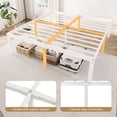 thumbnail image 6 of Merrland King Size Metal Bed Frame, 18" Platform Bed with Large Under-Bed Storage Space, Noise-Free, Easy Assembly, White, 6 of 7