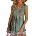 thumbnail image 4 of JTZGDY Womens Tank Tops Flowy Peplum Tops for Women Cute Summer Floral Printed Dressy Sleeveless V Neck Babydoll Tank Tops Multicolor#13 XL, 4 of 10