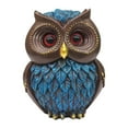 thumbnail image 1 of Estatua de búho, figura de animal, regalo moderno y creativo para amantes de las aves. Colección de búhos. Azul, 1 of 9