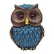 thumbnail image 1 of Estatua de búho, figura de animal, regalo moderno y creativo para amantes de las aves. Colección de búhos. Azul, 1 of 9