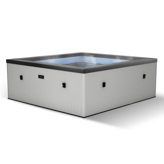 Wave Garda | 4-Person Eco Foam Hot Tub | Integrated Heater | Graphite Gray
