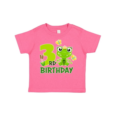 

Inktastic 3rd Birthday Princess Frog Gift Toddler Toddler Girl T-Shirt