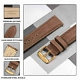 thumbnail image 3 of Genuine Leather Watch Bands Quick Release, Crazy Horse Leather Watch Straps for Men and Women, Band Width 20mm,Gold Stainless Steel Buckle, 3 of 7