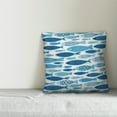 thumbnail image 2 of Creative Products Blue School Of Fish Pattern 18x18 Spun Poly Pillow, 2 of 2