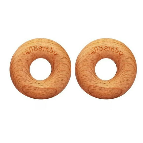 allBambu Wood donut - Bag Sealing Clips - Natural - pack of 2
