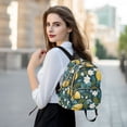 thumbnail image 6 of FORMRS Mini Backpack Purse for Women Travel Daypack Casual Shoulder Bag, Green Lemon Leaves, 6 of 7