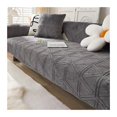 thumbnail image 4 of Thick Plush Chaise Lounge Sofa Mat Cover Geometric Plaid Universal Corner Sofa Towel Non-Slip Couch Slipcovers for Living Room, 4 of 7