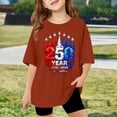 thumbnail image 2 of Glisme Girls Tops Size 7-8 Years Graphic Tee Print Comfortable Casual T-Shirts For Kids Youth Children Sweet Red Tee, 2 of 4