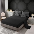 thumbnail image 5 of Erosebridal Bohemian Black Paisley Twin Bedding Sets, Hippie Elephant Bedding Comforter Set, Black Reversible 7pcs, 5 of 6